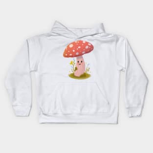 happy mushroom lad Kids Hoodie